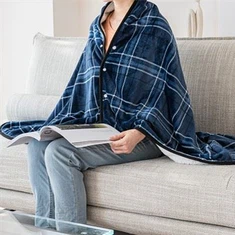 फलालैन और शेरपा शॉल कंबल